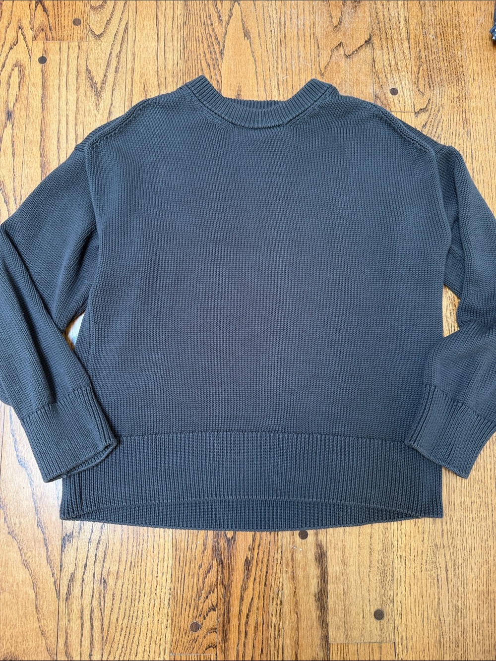 KOTN sz M greeny-black-brown 100% Egyptian cotton crewneck sweater - so luxe